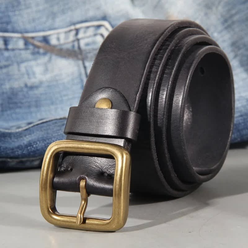Paxton Brass Buckle Leather Belt_3