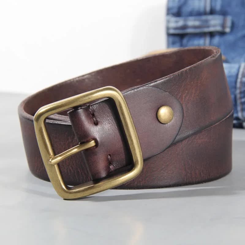 Paxton Brass Buckle Leather Belt_4