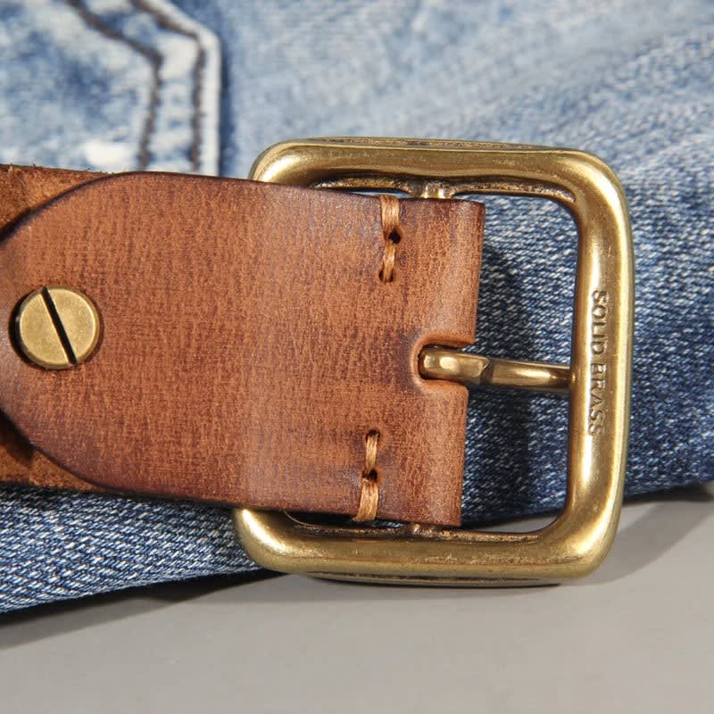 Paxton Brass Buckle Leather Belt_6
