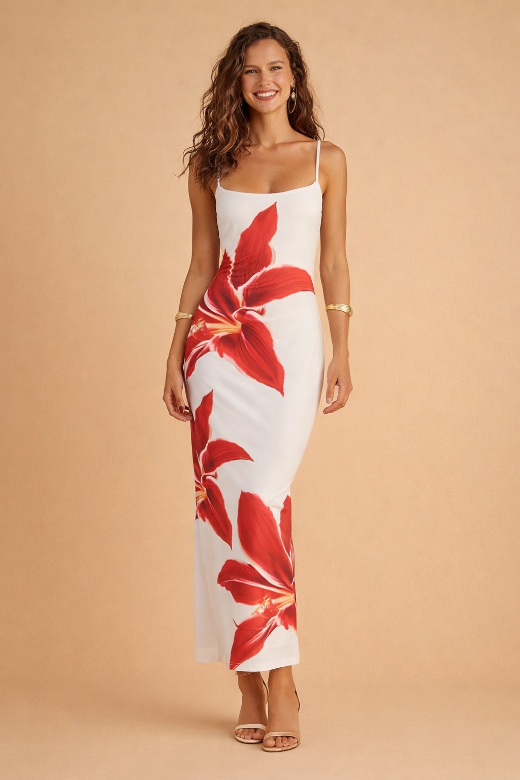Annika Floral Print Bodycon Maxi Dress_4
