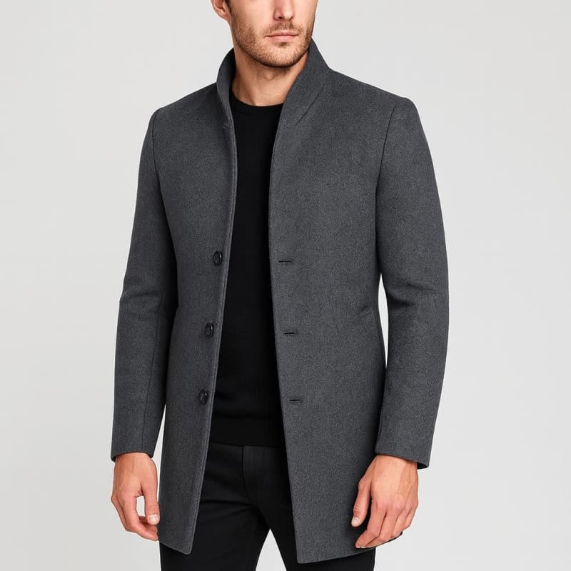 Andrew Tailored Fit Wool Blend Overcoat_1