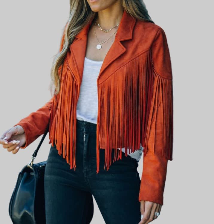 Herminia Faux Suede Fringe Jacket_2