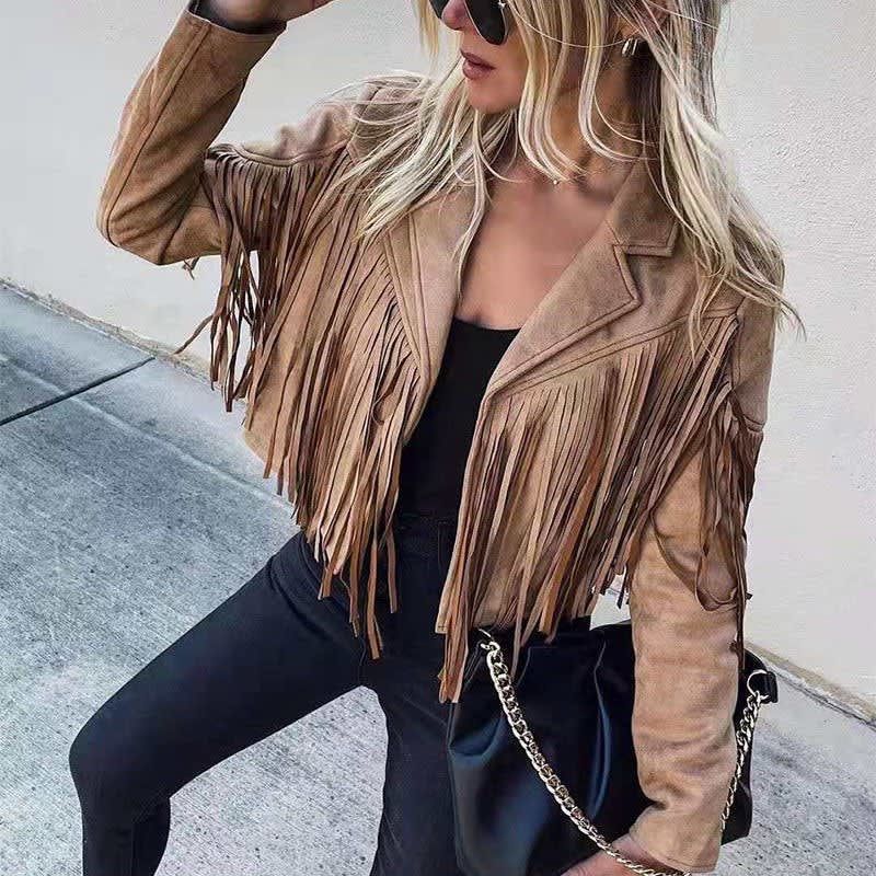 Herminia Faux Suede Fringe Jacket_5