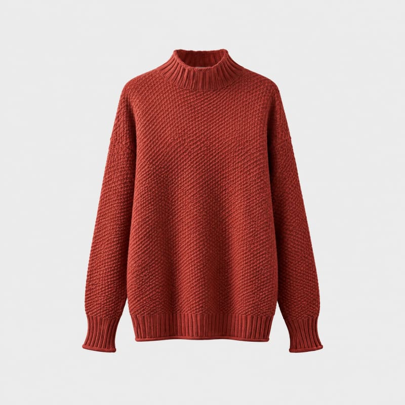 Leticia Textured Knit Mock Neck Sweater_1