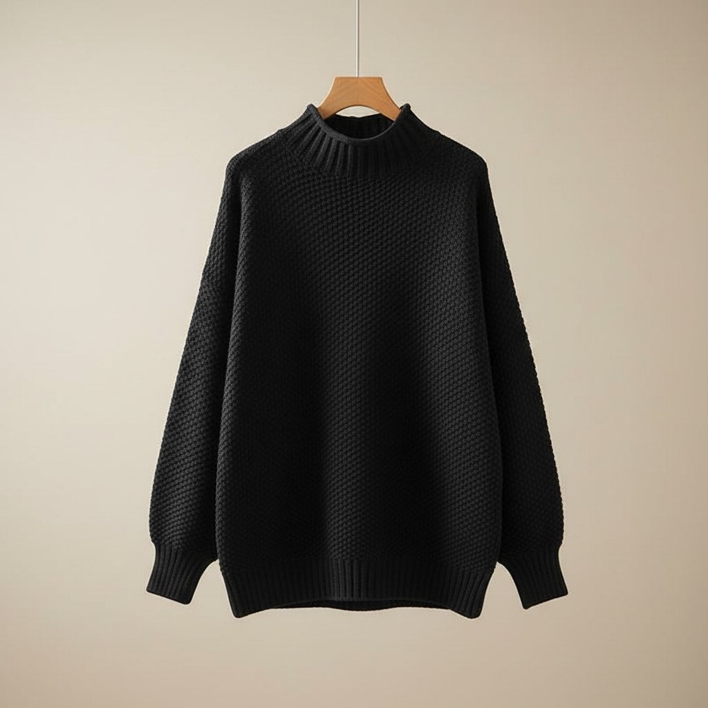 Leticia Textured Knit Mock Neck Sweater_8