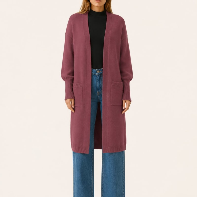 Sabine Balloon Sleeve Duster Knit Cardigan_1