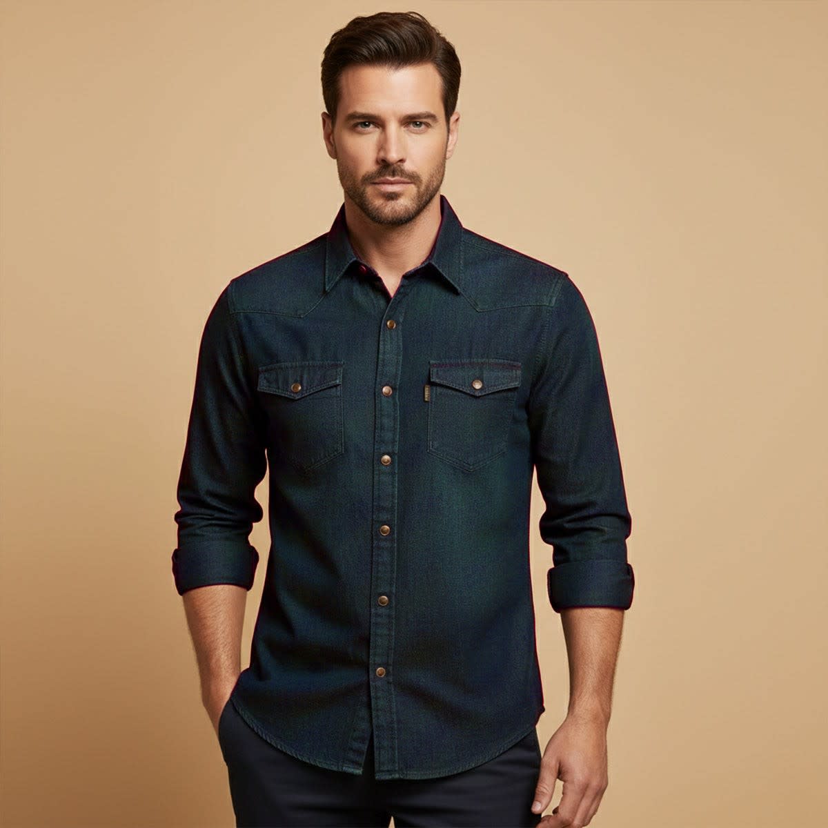 Jake Stretch Denim Shirt_8