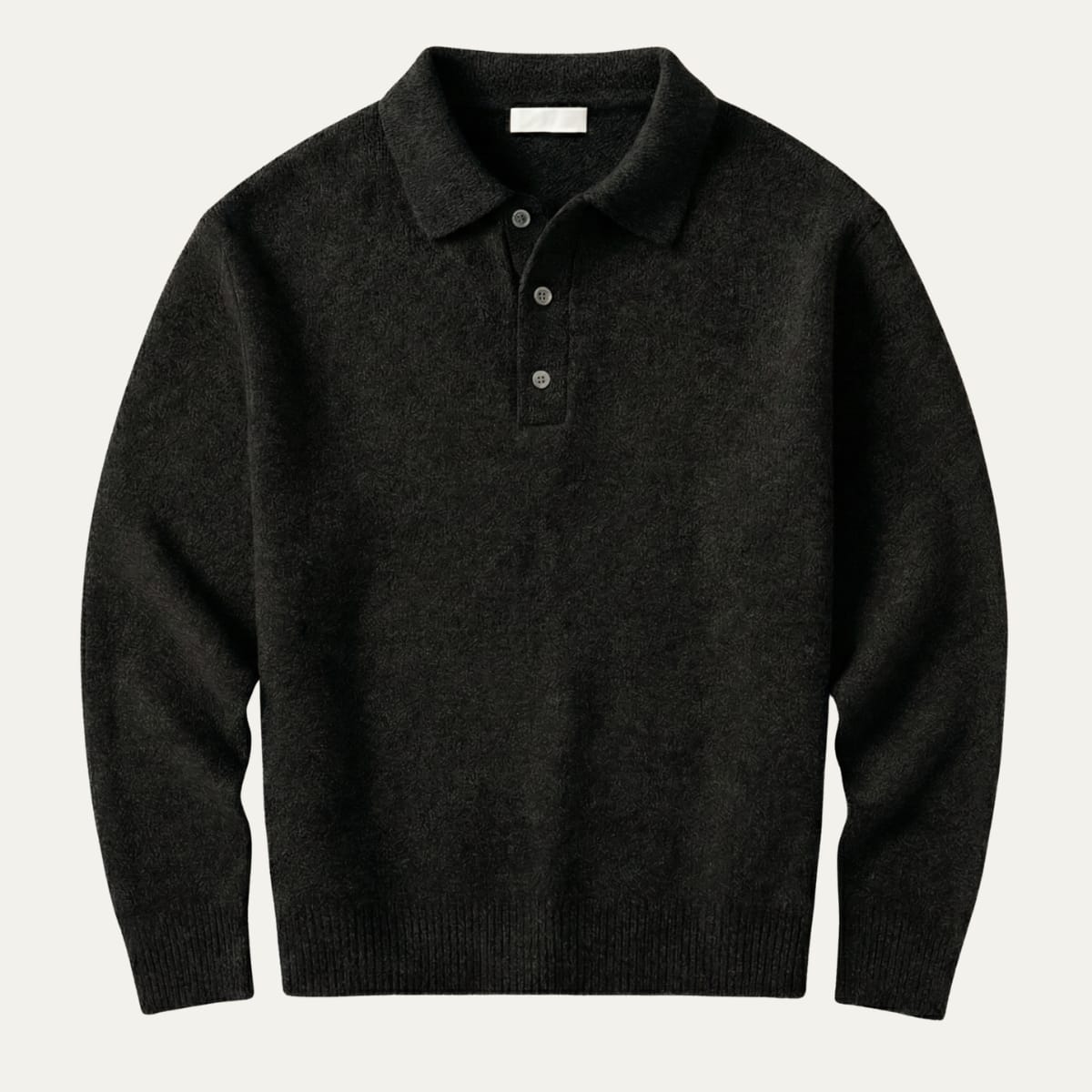 Javier Knit Long Sleeve Polo Sweater_3