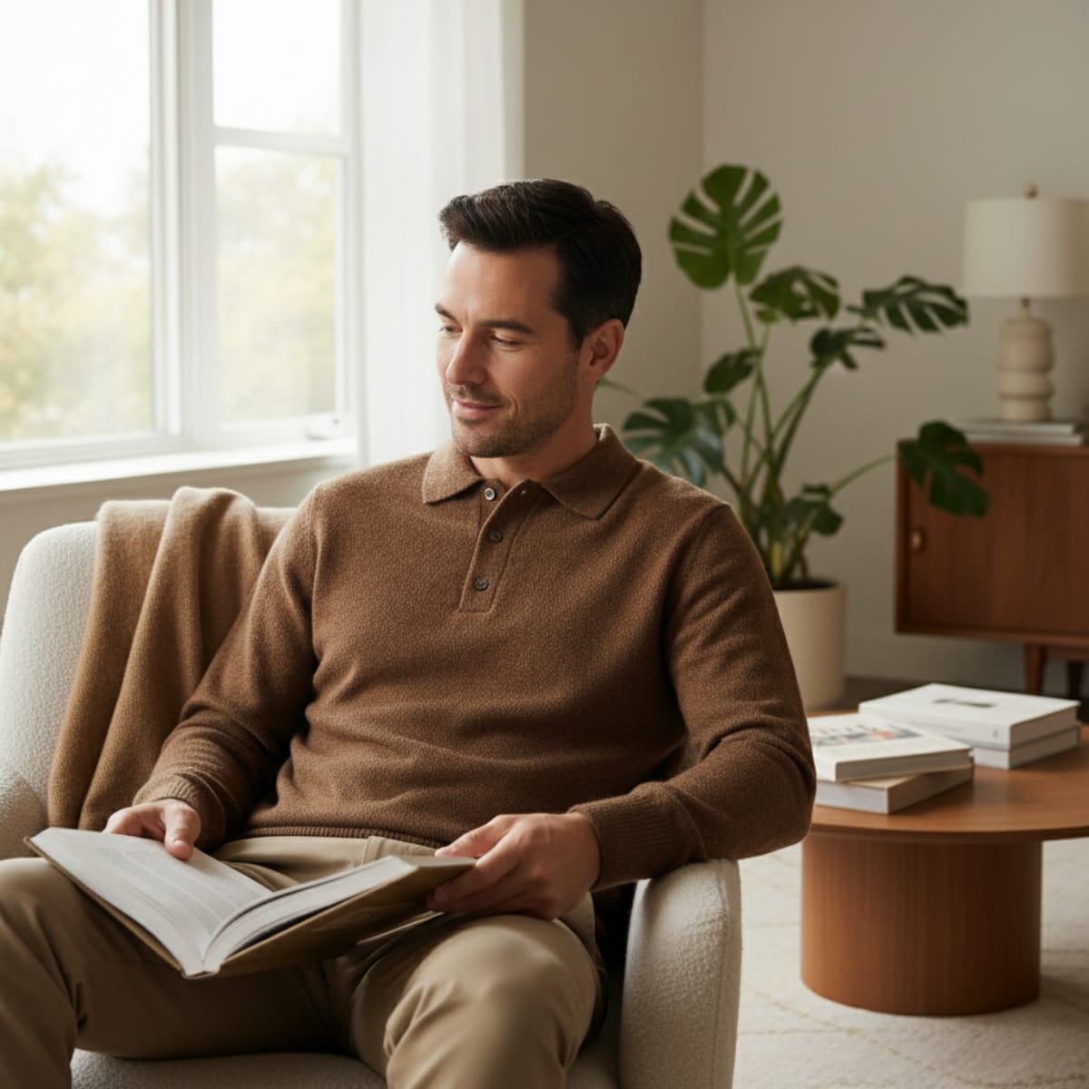Javier Knit Long Sleeve Polo Sweater_9