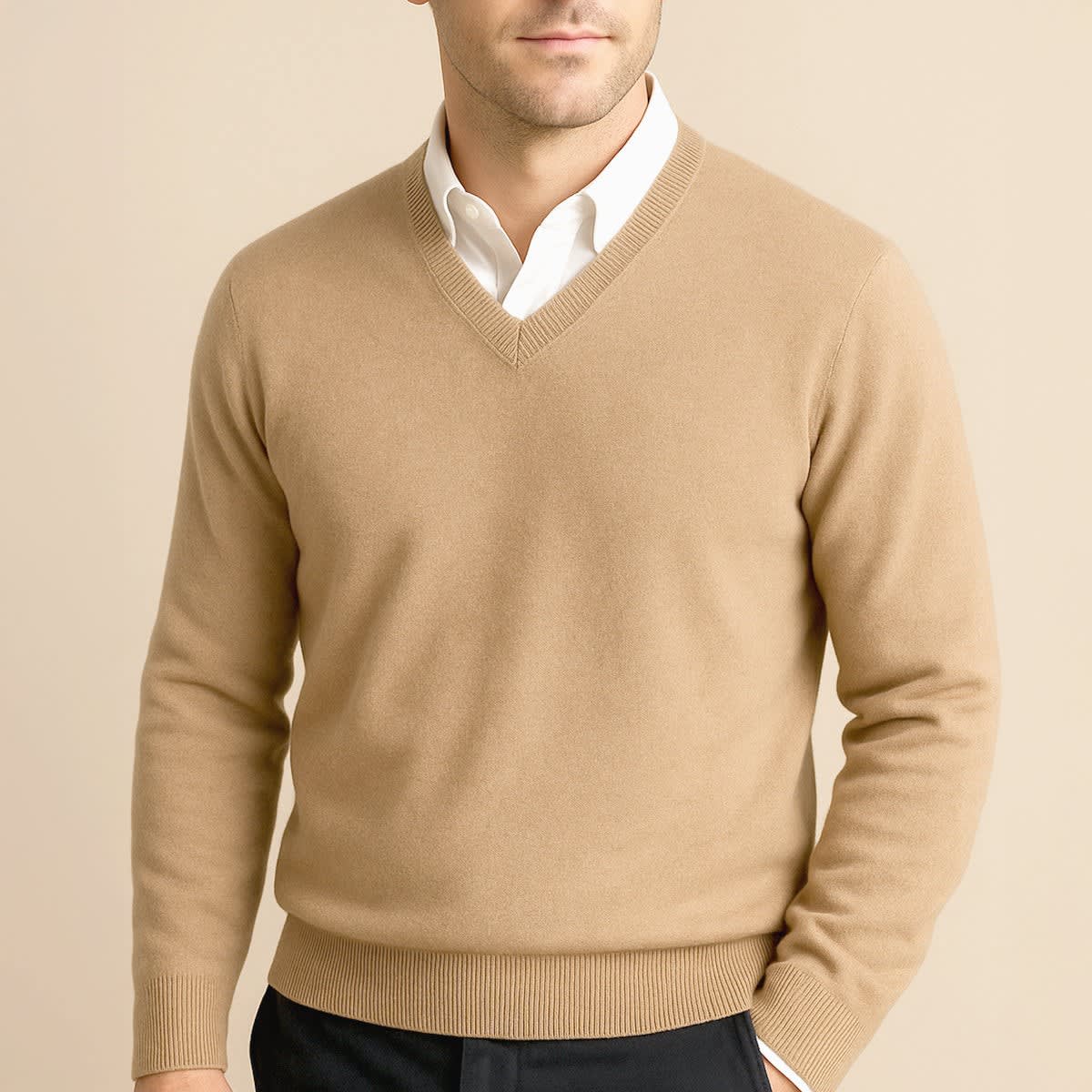Preston Cashmere V-Neck Sweater_3
