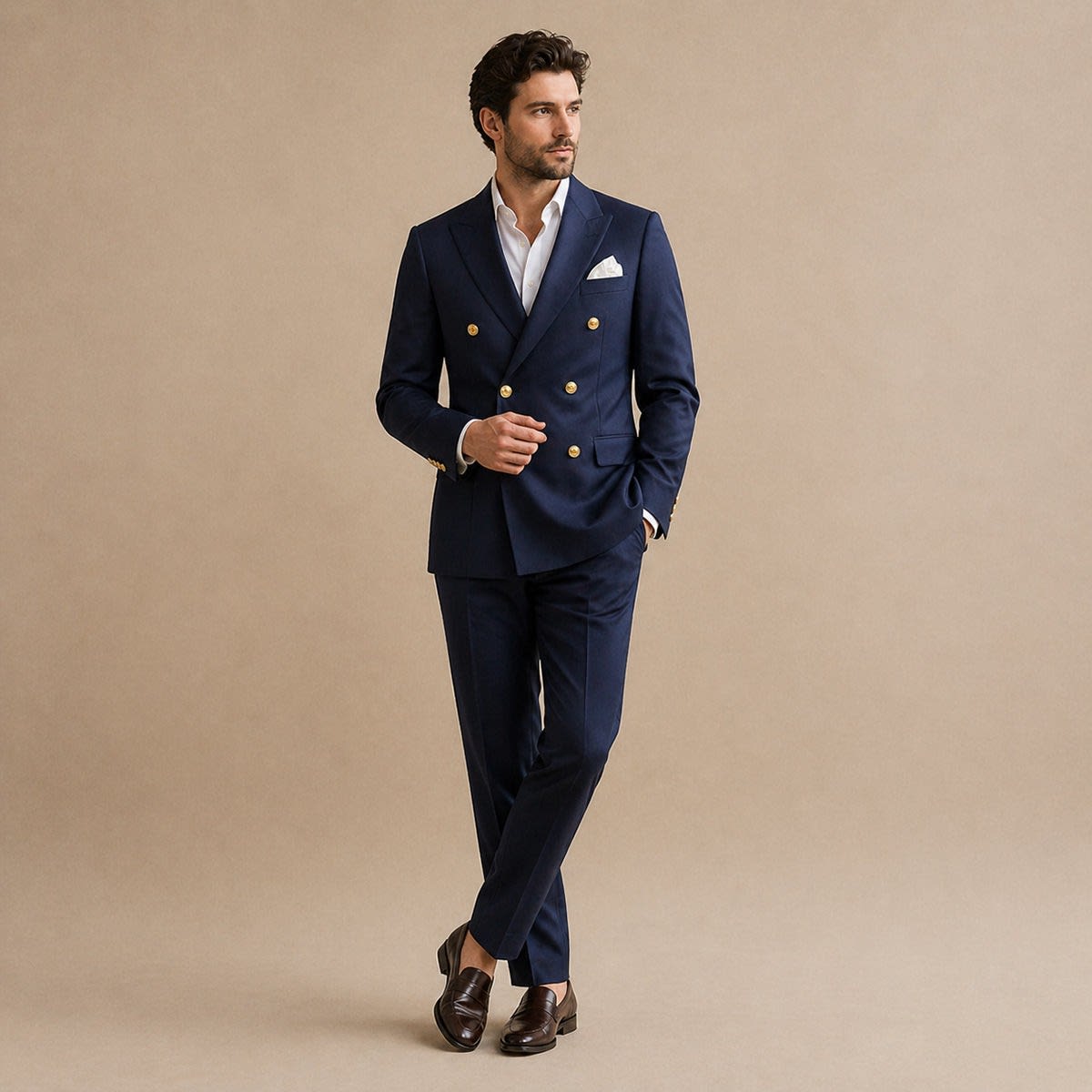 Arnold Double Breasted Tailored Fit Suit_8