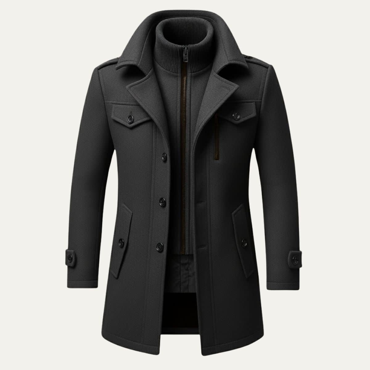 Kaleb Slim Fit Layered Winter Coat_7