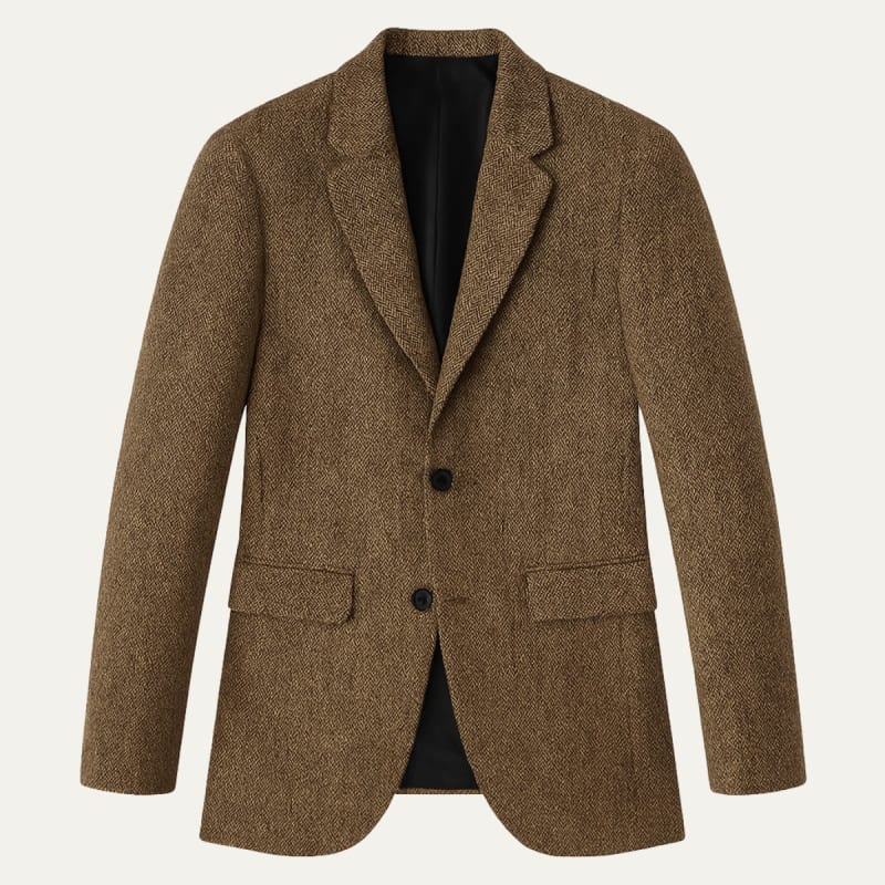 Damon Wool Herringbone Blazer_1