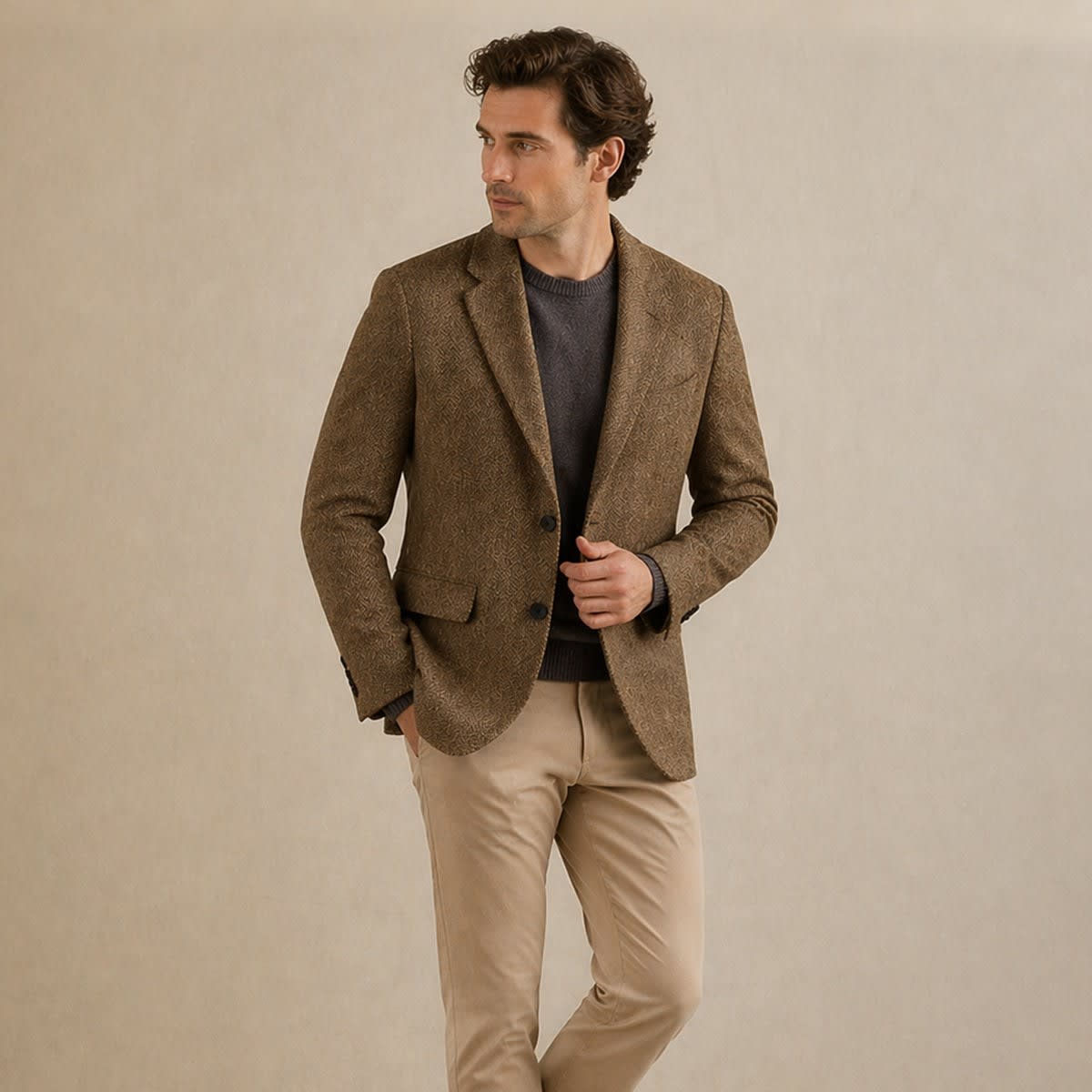 Damon Wool Herringbone Blazer_2
