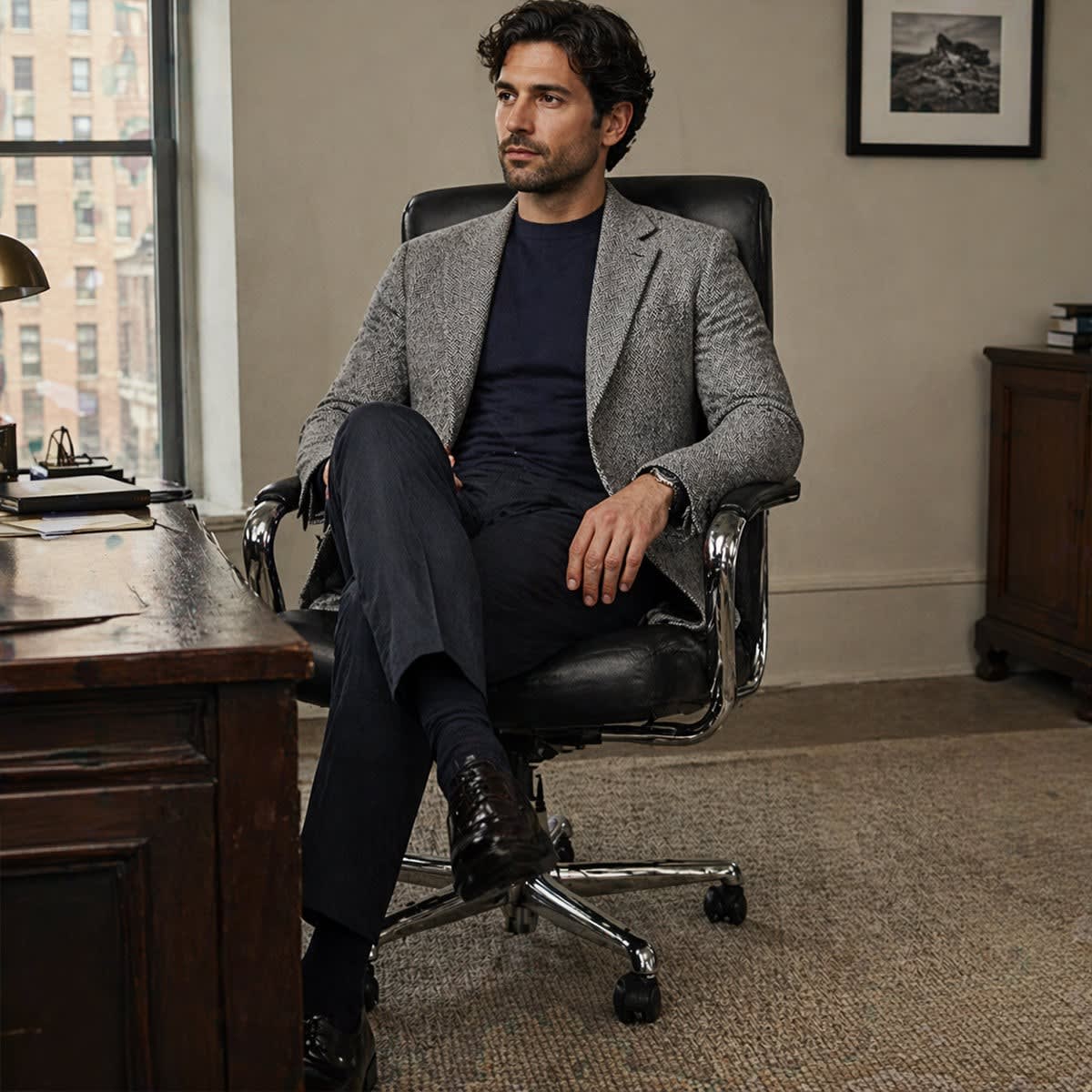 Damon Wool Herringbone Blazer_8