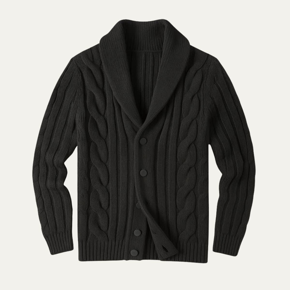 Jamal Merino Wool Shawl Collar Cardigan_8