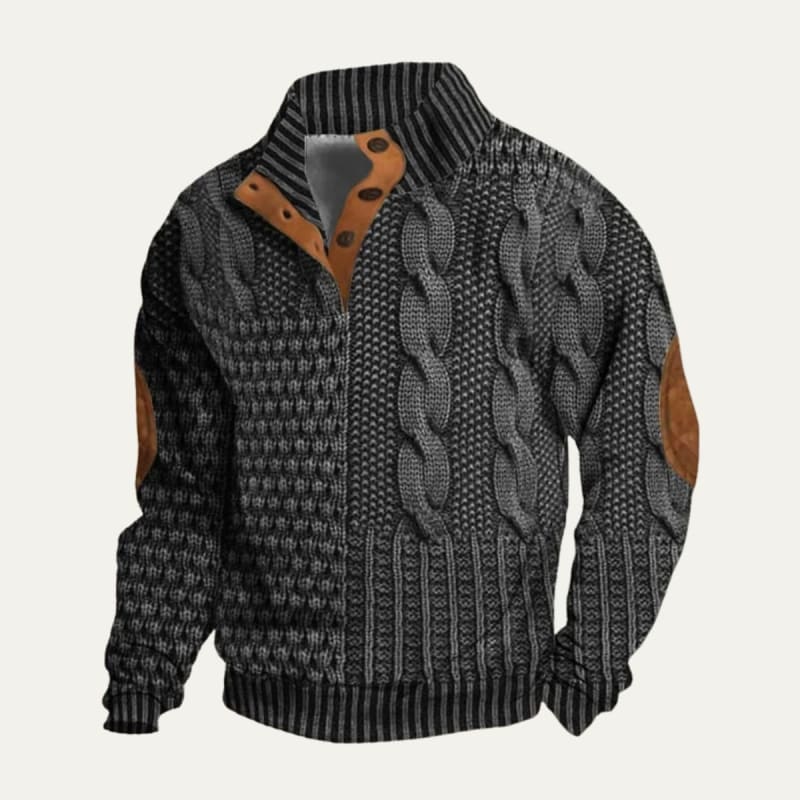 Jeremy Cable Knit Elbow Patch Sweater_1