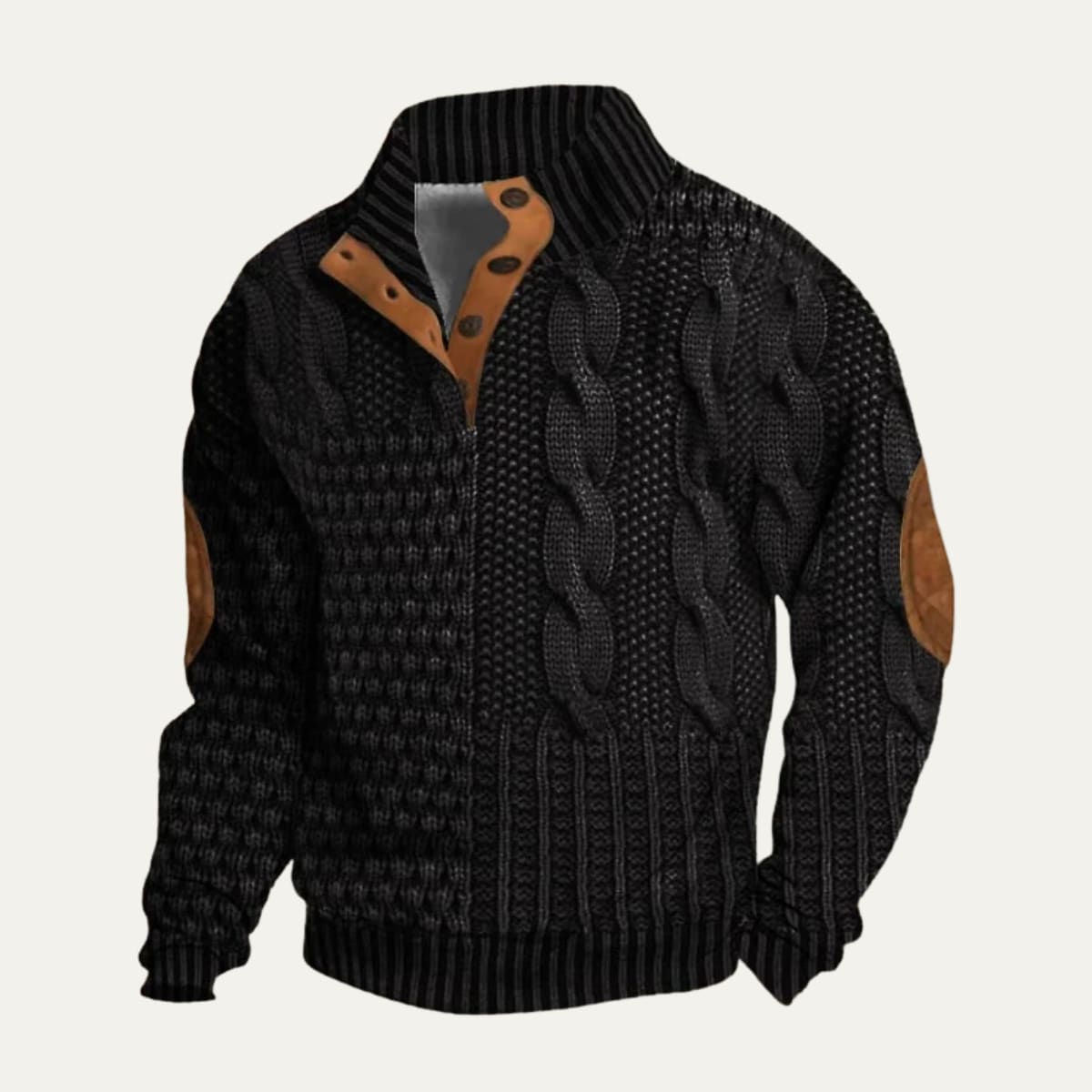 Jeremy Cable Knit Elbow Patch Sweater_2