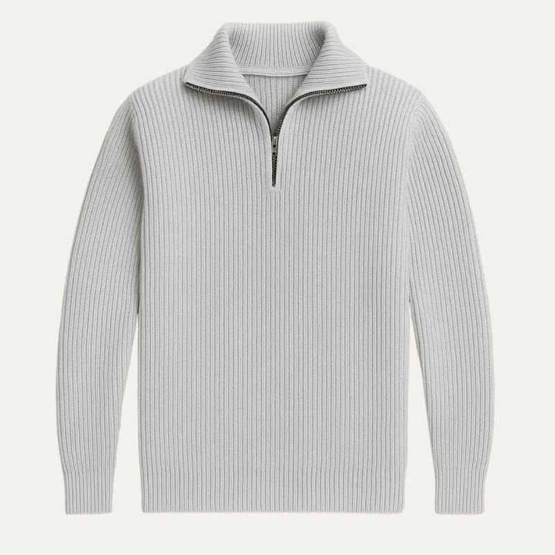 Horace Merino Wool Quarter Zip Sweater_1