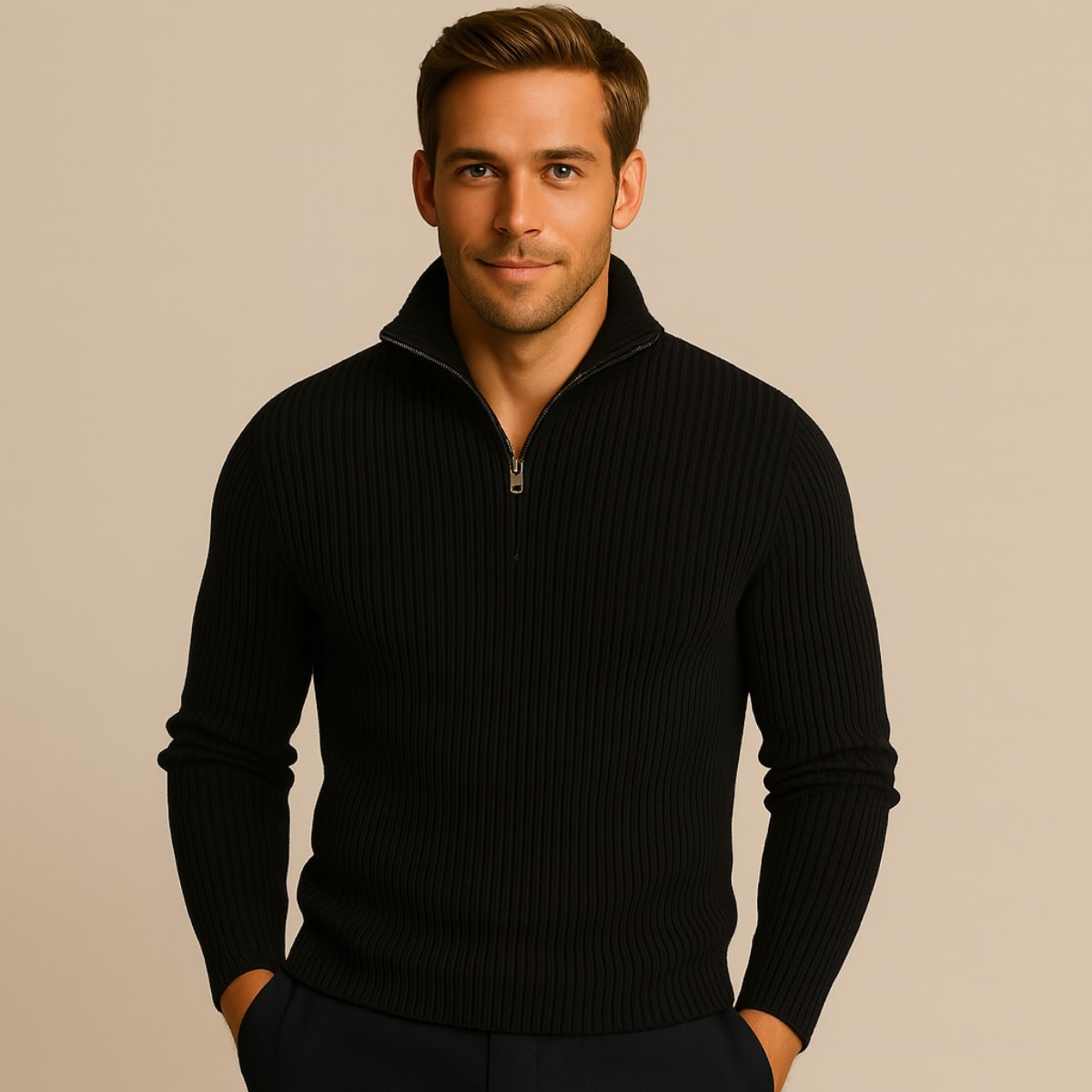 Horace Merino Wool Quarter Zip Sweater_7