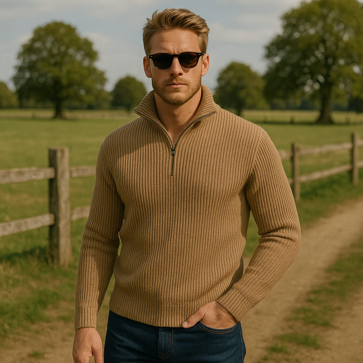 Horace Merino Wool Quarter Zip Sweater_9