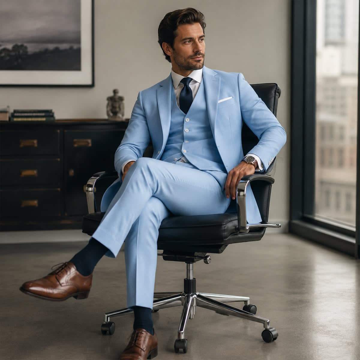 Billy Tailored Fit Three Piece Suit_11