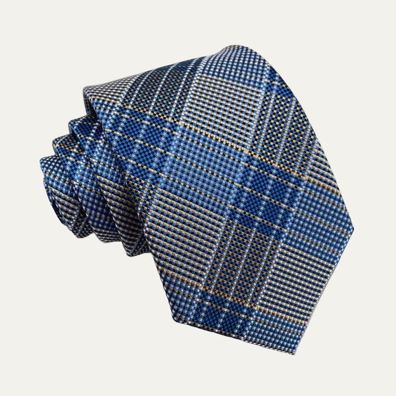 Dan Blue Check Necktie_1