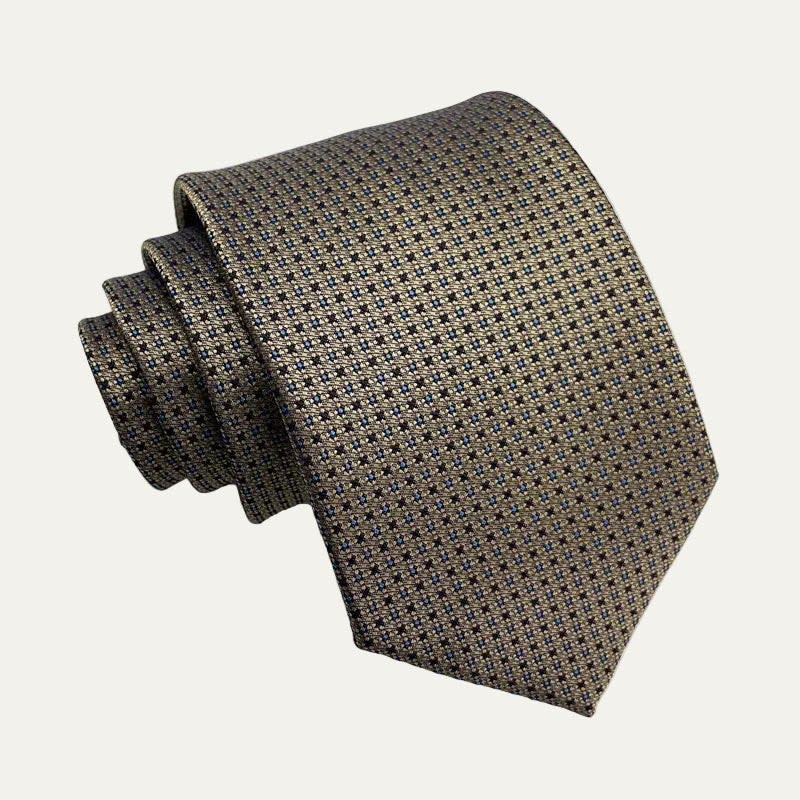 Clinton Champagne Micro Dot Necktie_1