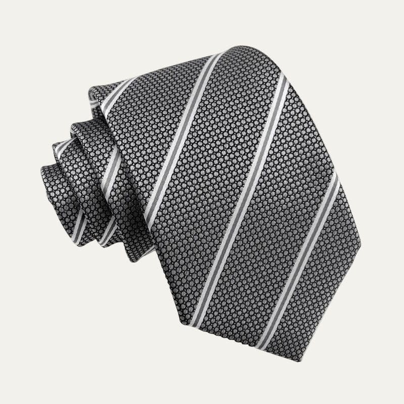David Striped Jacquard Necktie_1