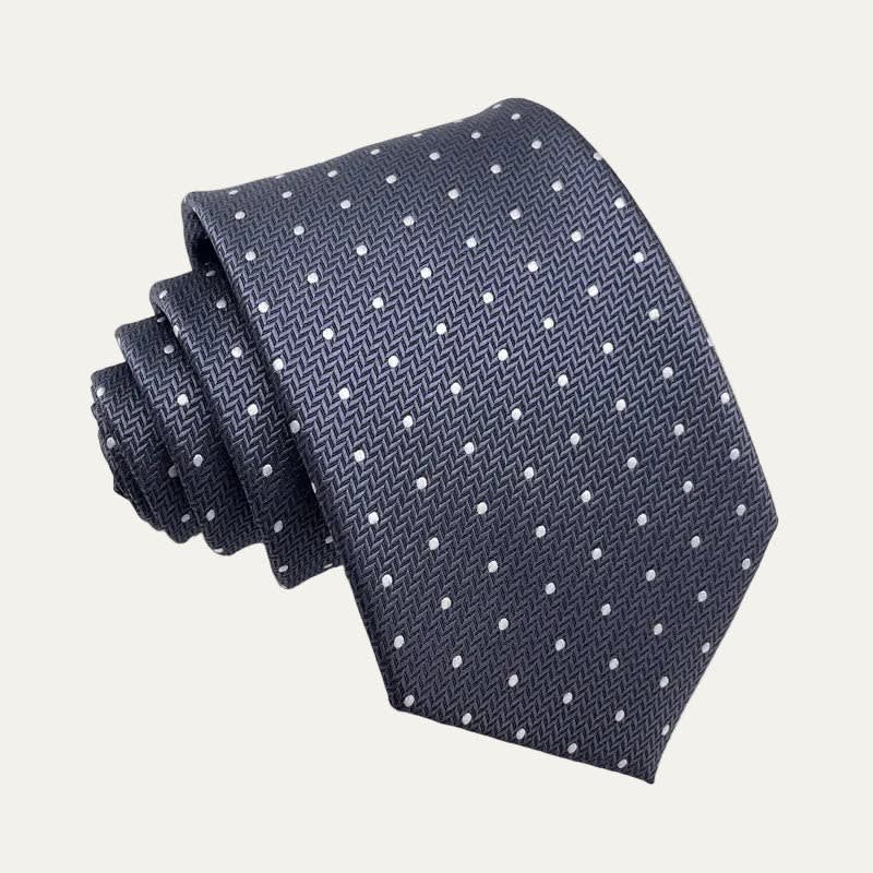 Casper Gray Polka Dot Necktie_1