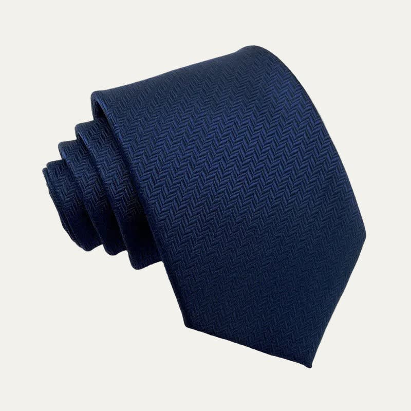 Carl Navy Herringbone Necktie_1