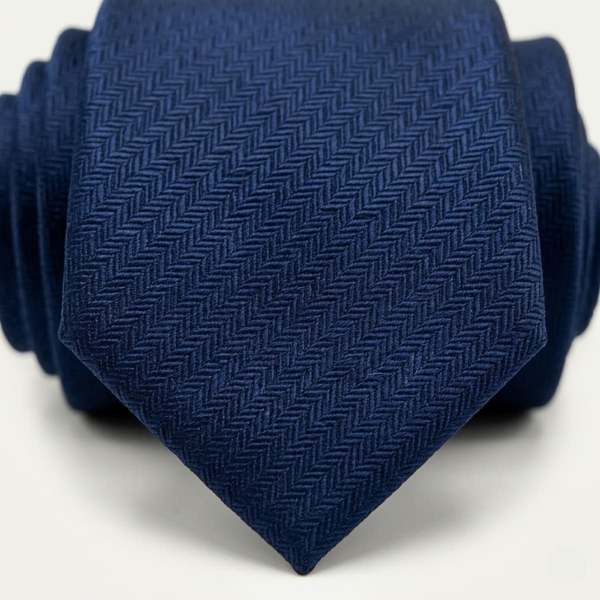 Carl Navy Herringbone Necktie_5