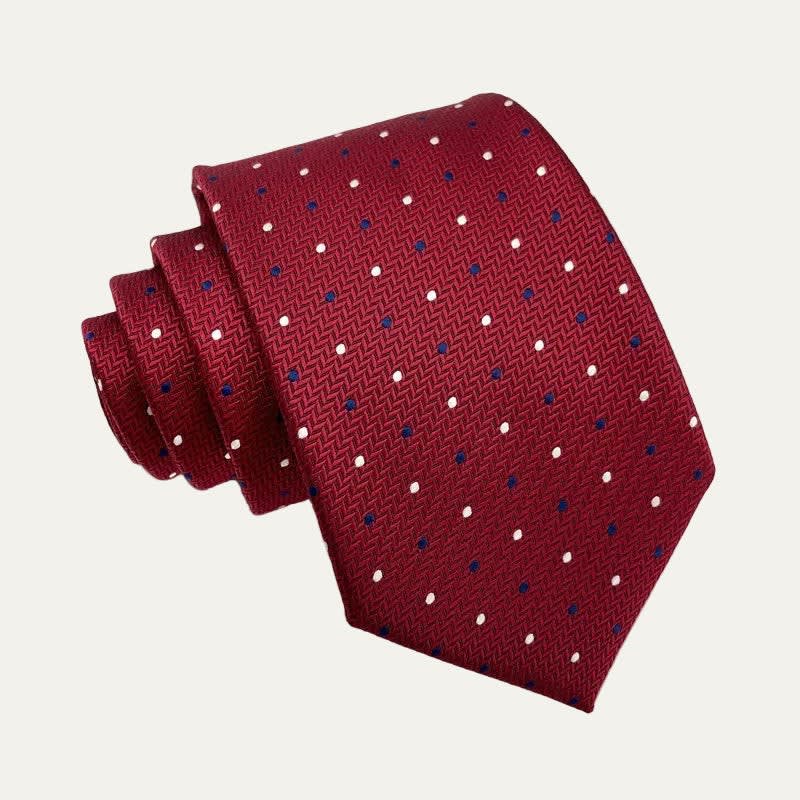 Darrell Polka Dot Jacquard Necktie_1