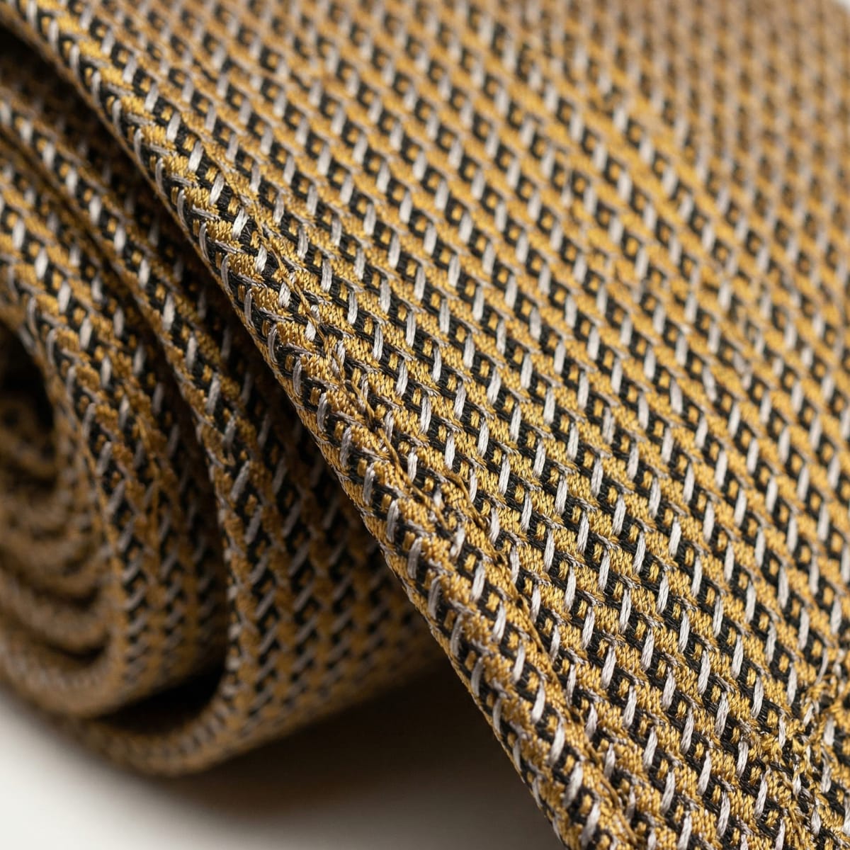 Conway Gold Basketweave Necktie_4