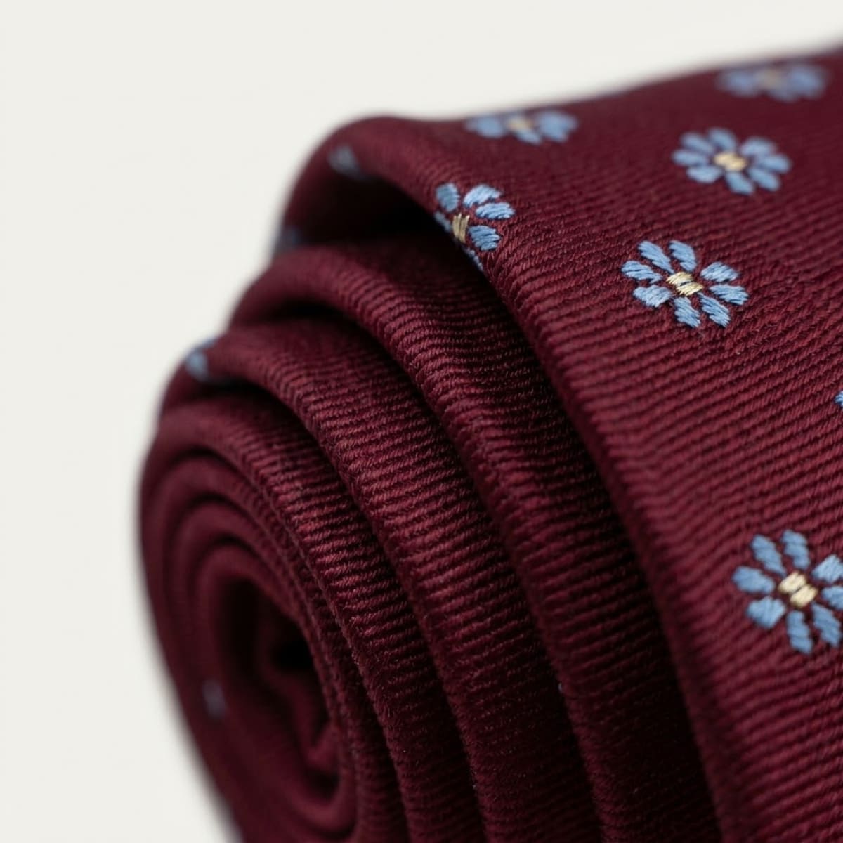 Campbell Burgundy Floral Necktie_5