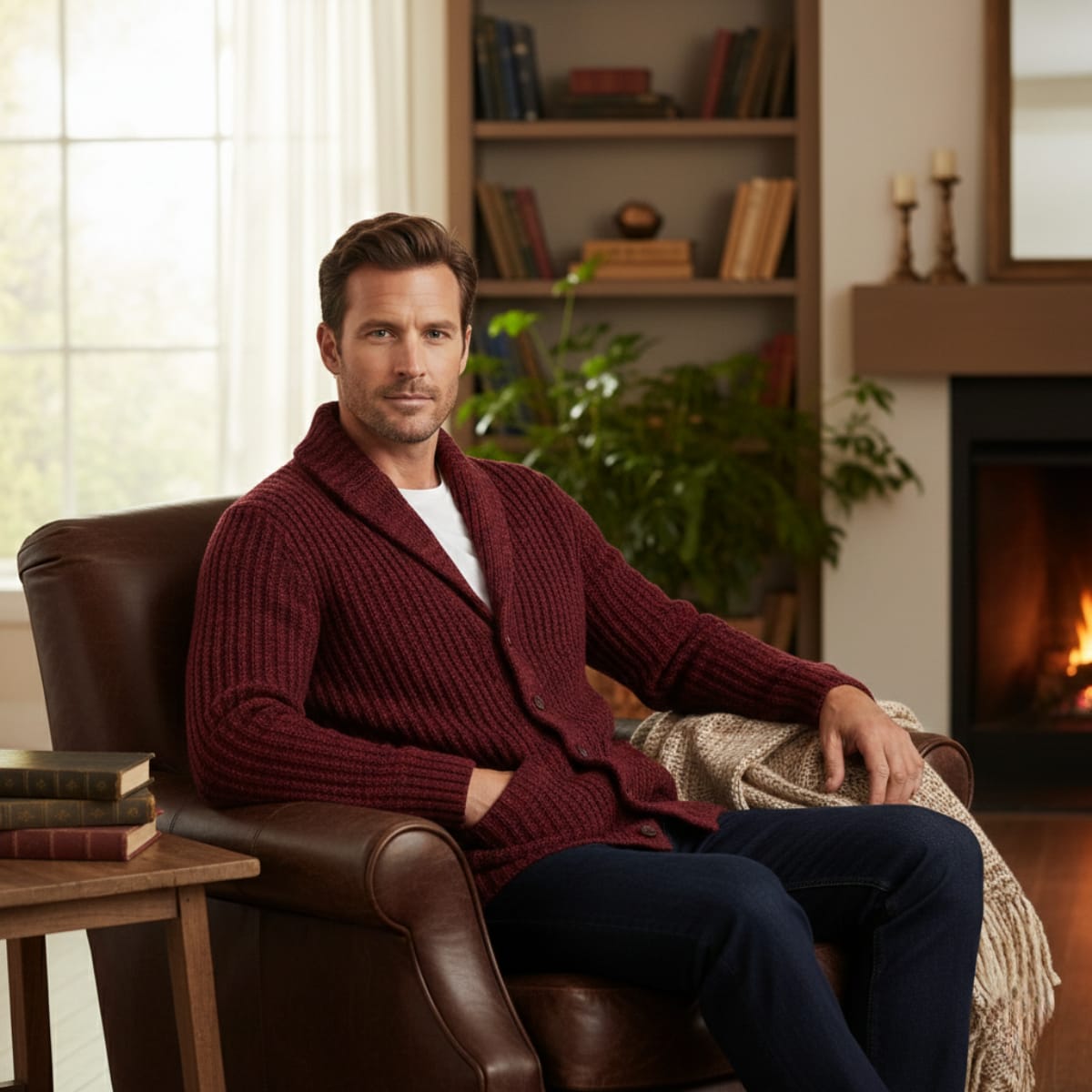 Tucker Chunky Knit Shawl Collar Cardigan_11