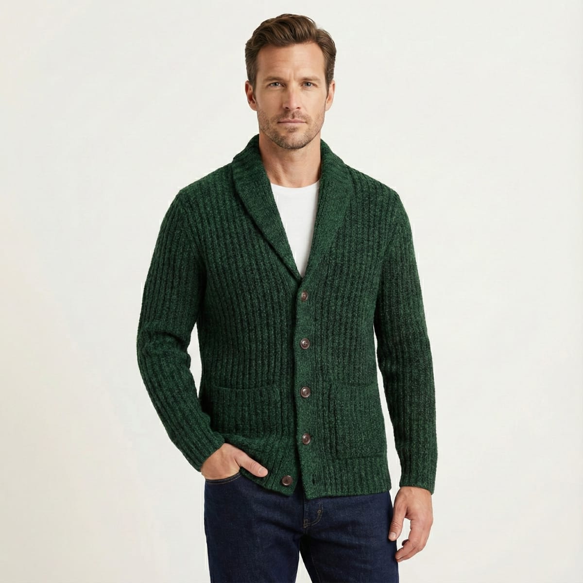 Tucker Chunky Knit Shawl Collar Cardigan_6