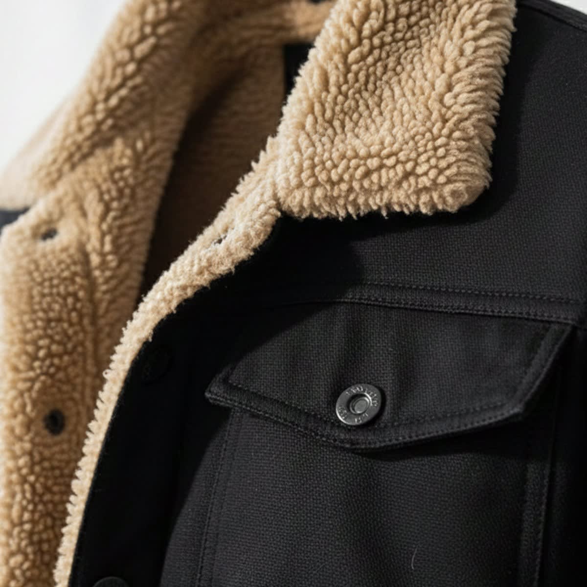 Kareem Sherpa Lined Cotton Trucker Jacket_3