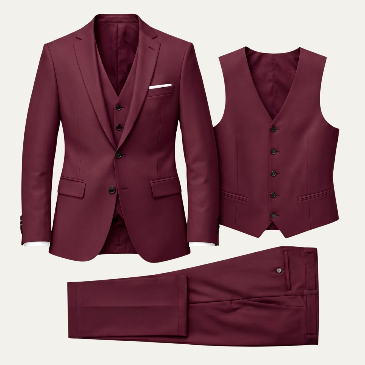 Brent Peak Lapel Three Piece Suit_5