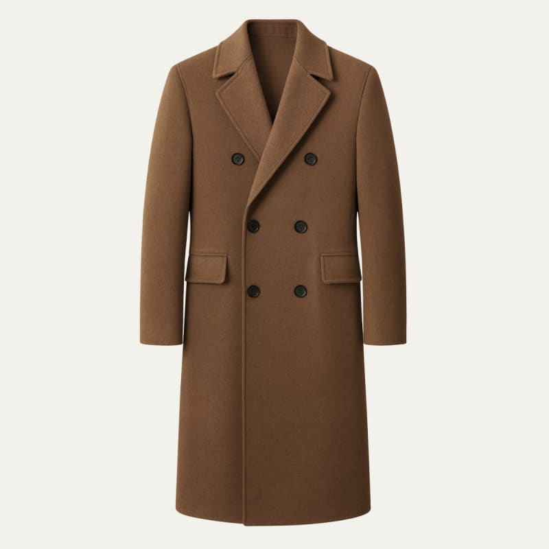 Jose Cotton Blend Double Breasted Overcoat_1