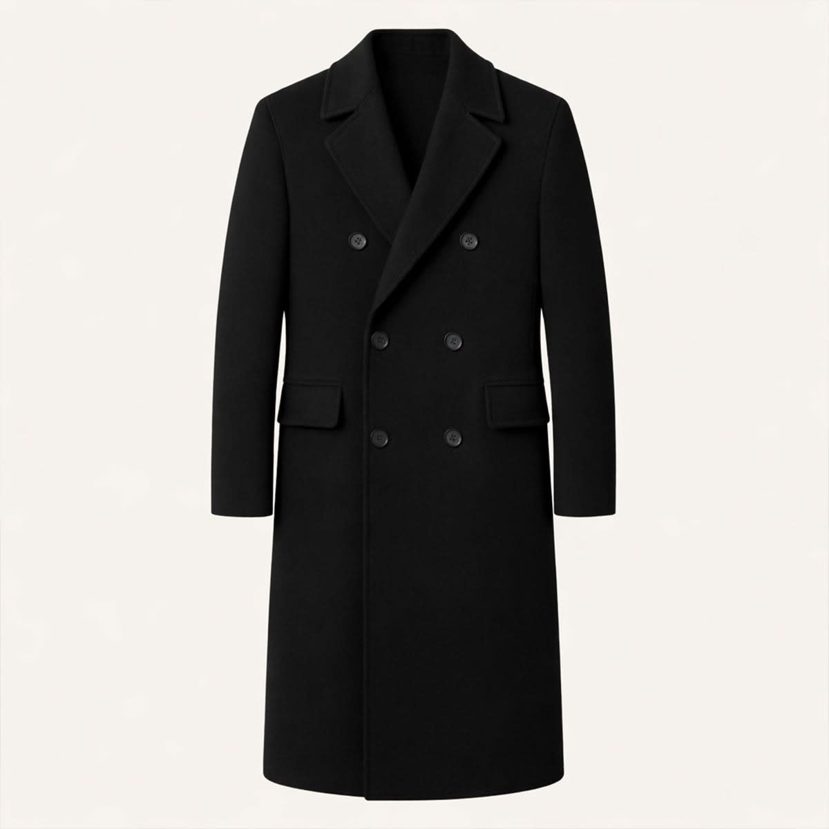 Jose Cotton Blend Double Breasted Overcoat_5