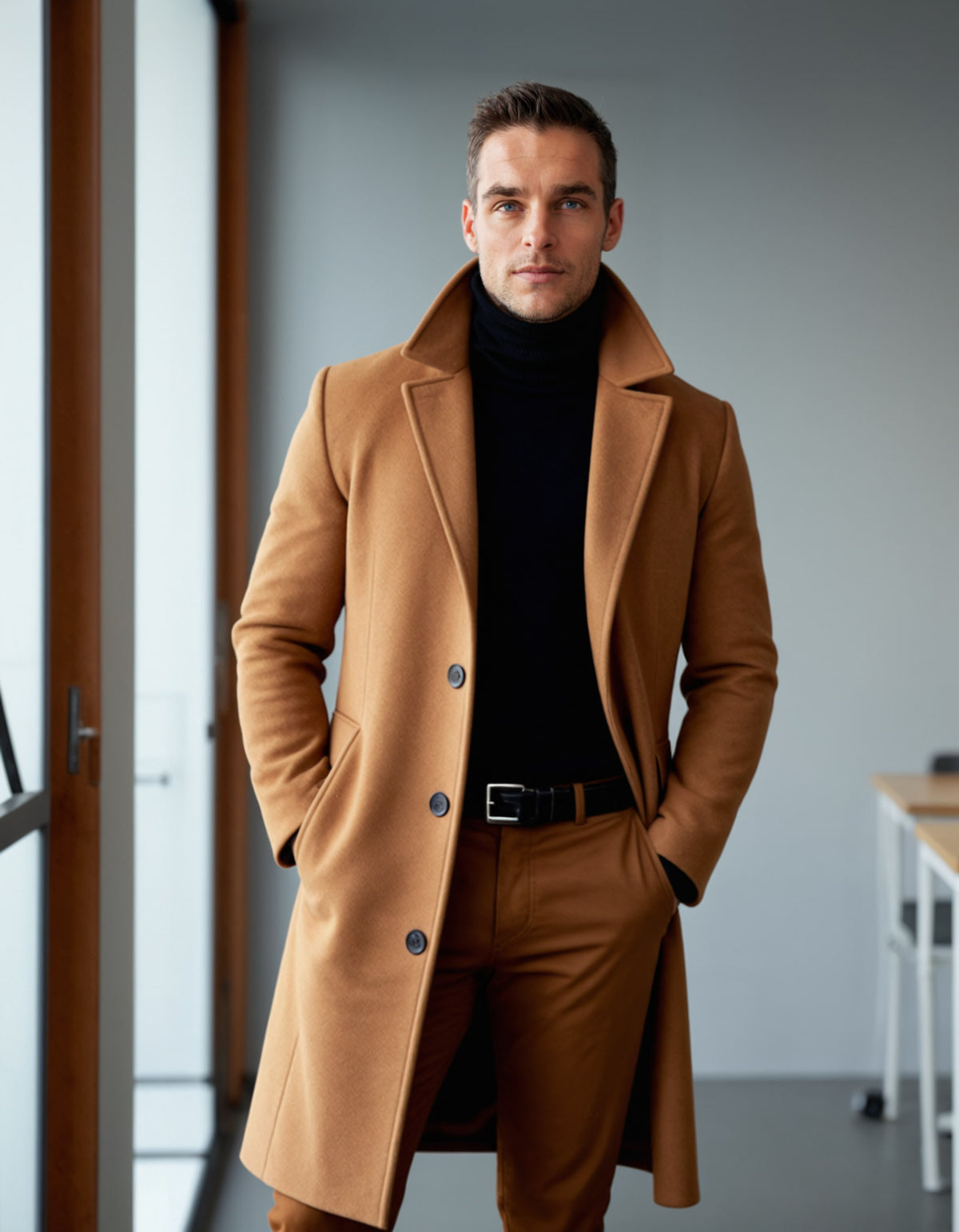 Jonathan Cotton Blend Longline Overcoat_7