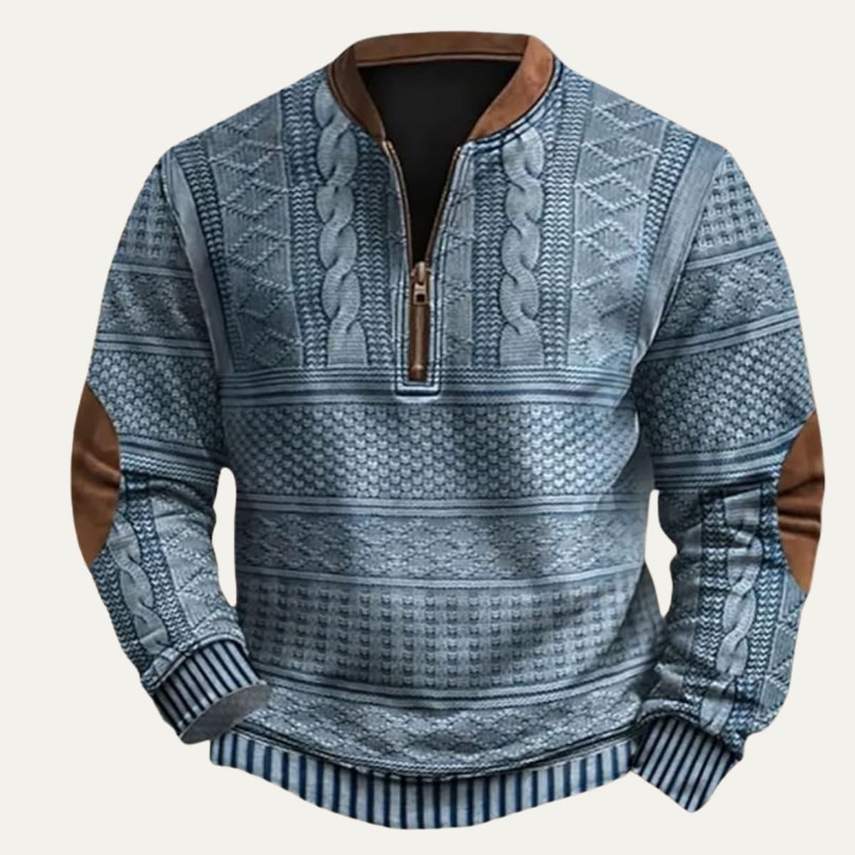 Kade Half Zip Cable Knit Sweater_7