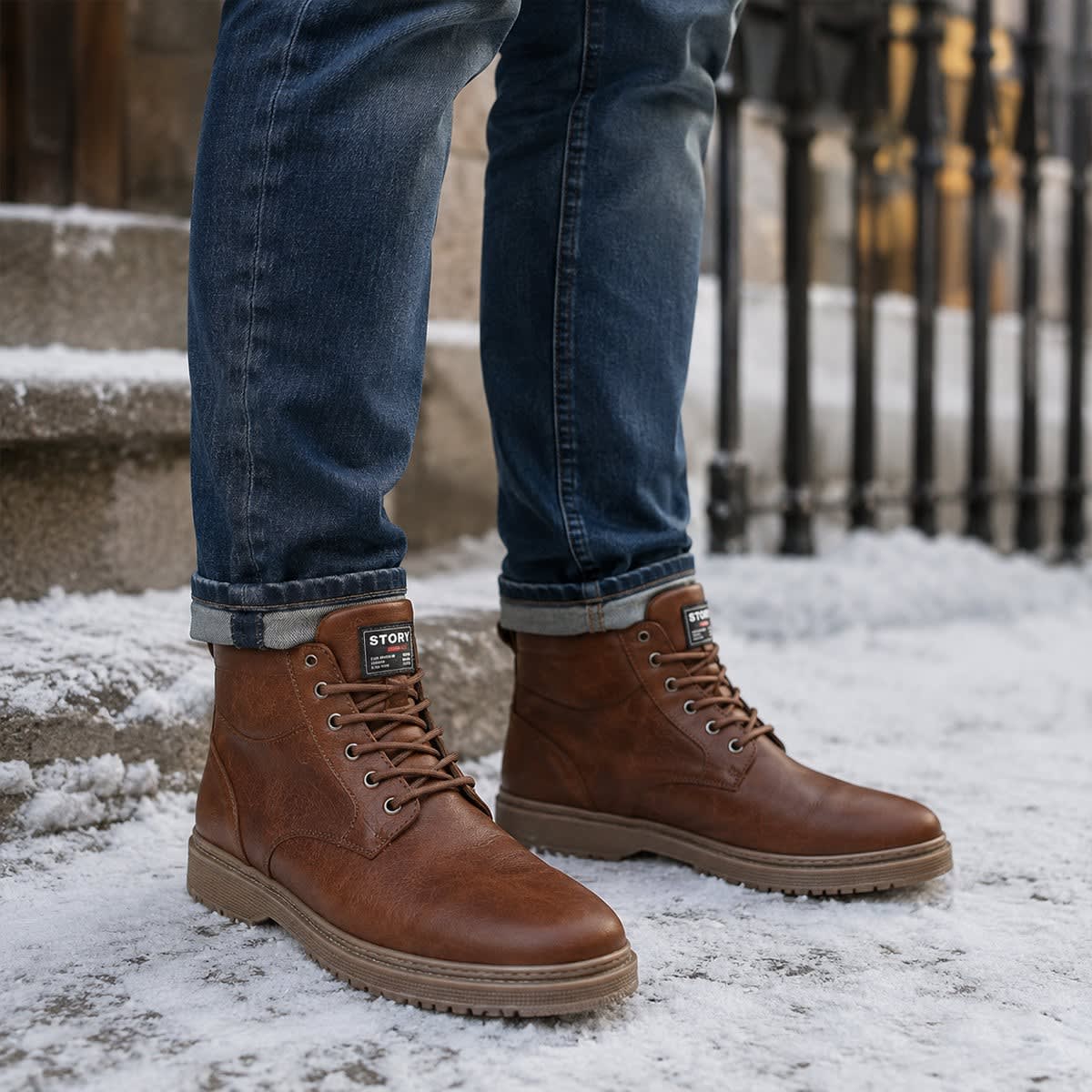 Kason Lace Up Leather Ankle Boots_9