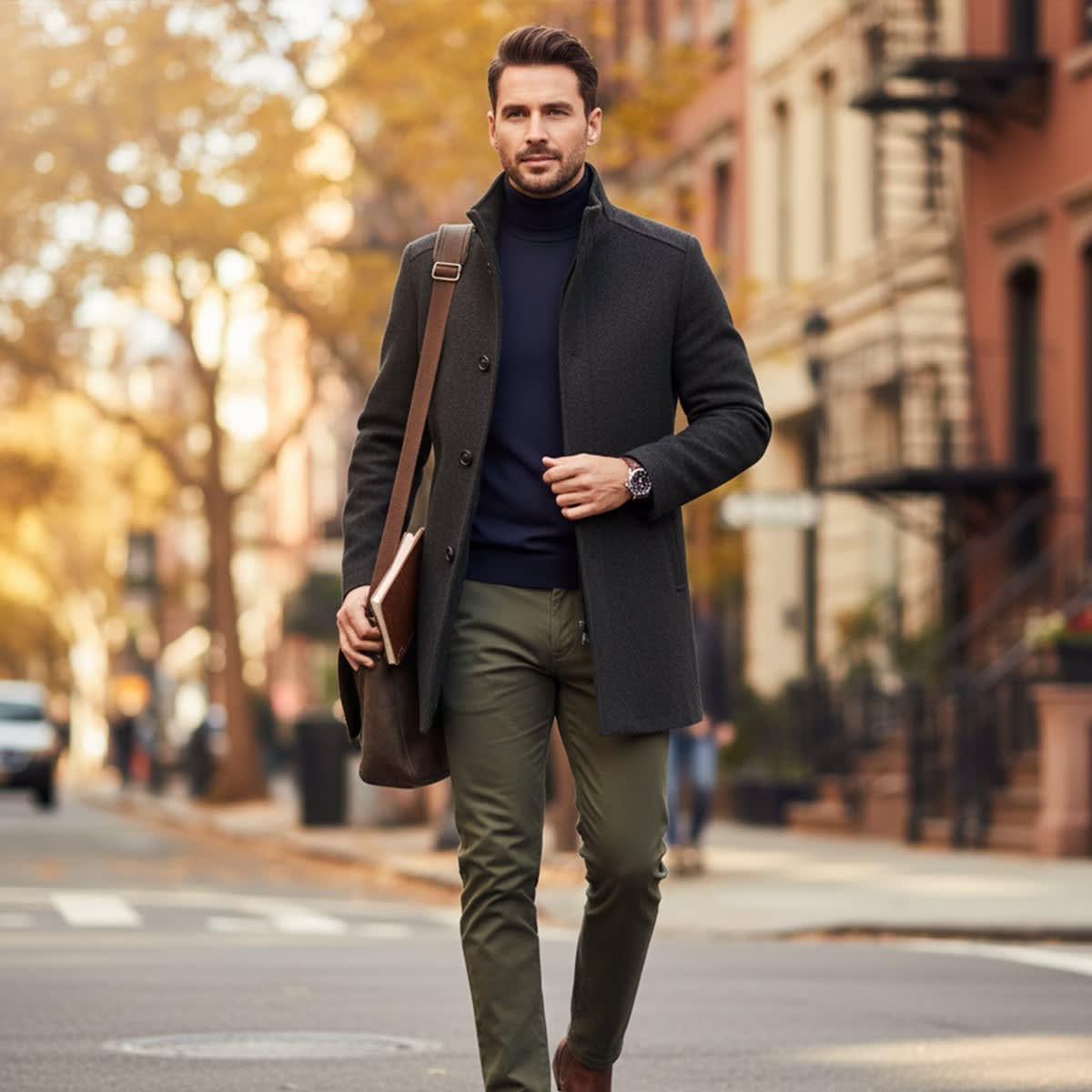 Jorge Wool Blend Stand Collar Overcoat_12