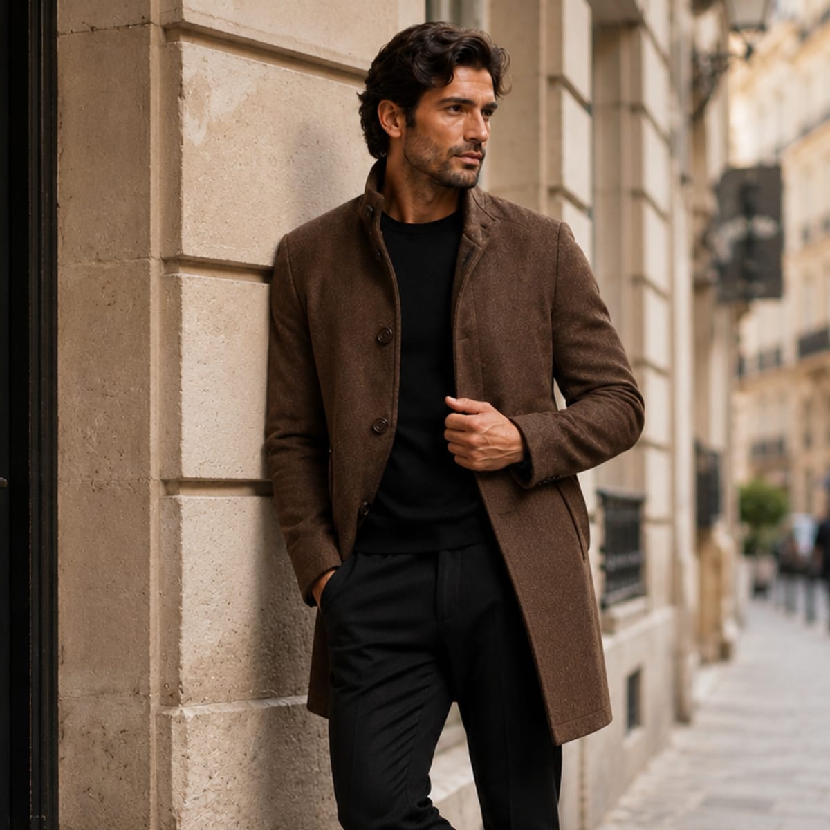 Jorge Wool Blend Stand Collar Overcoat_13