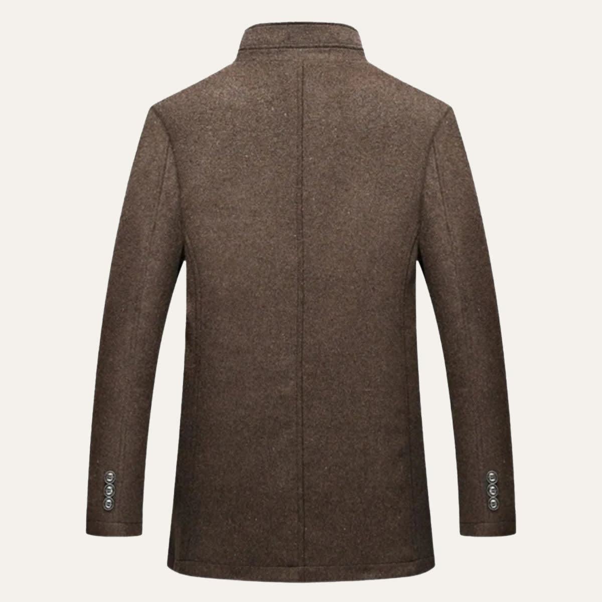 Jorge Wool Blend Stand Collar Overcoat_4