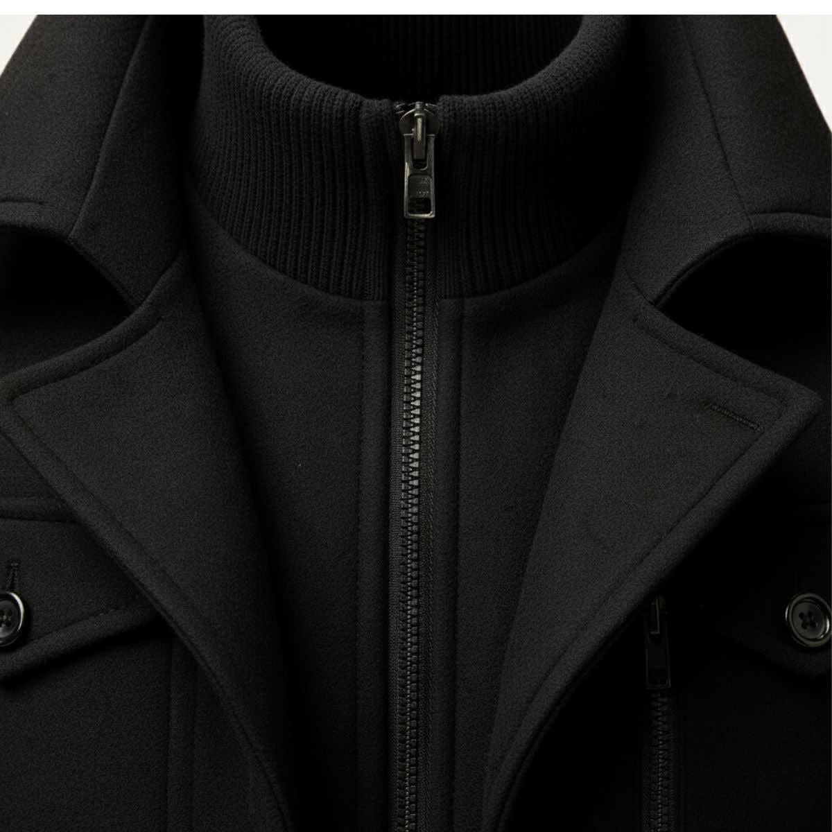 John Layered Collar Slim Fit Coat_3