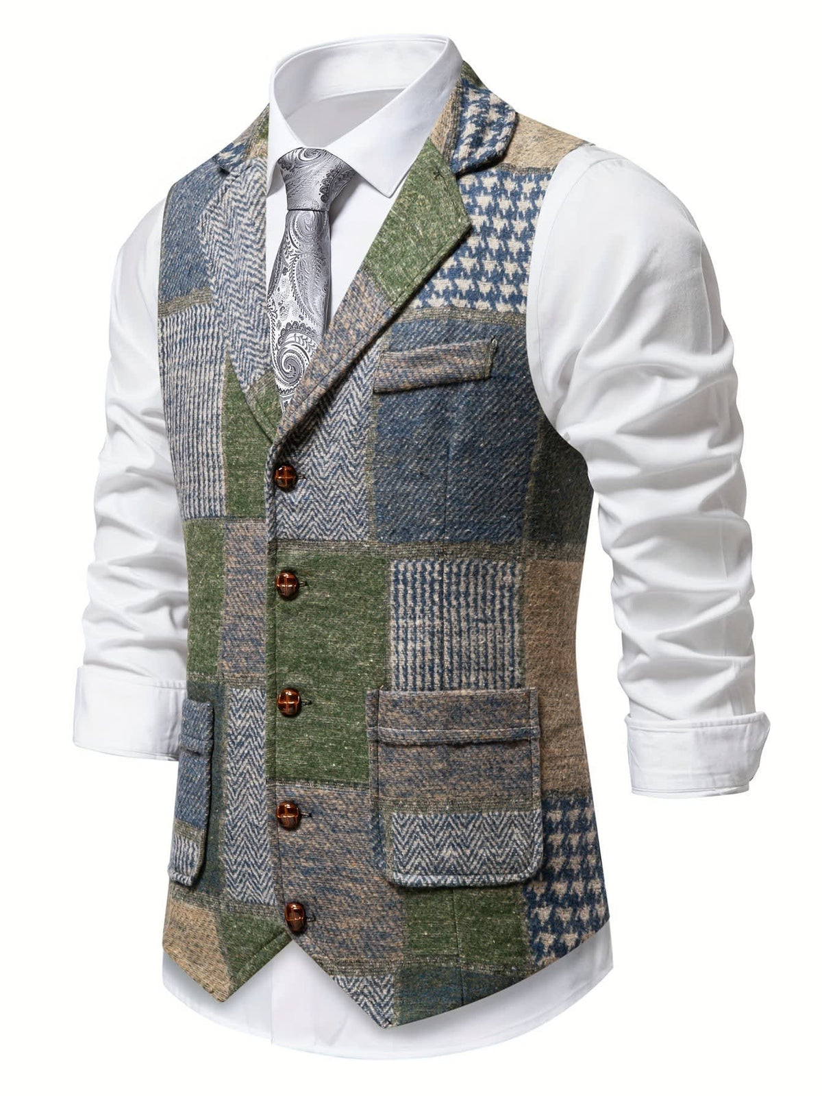 Clement Patchwork Tweed Vest_17