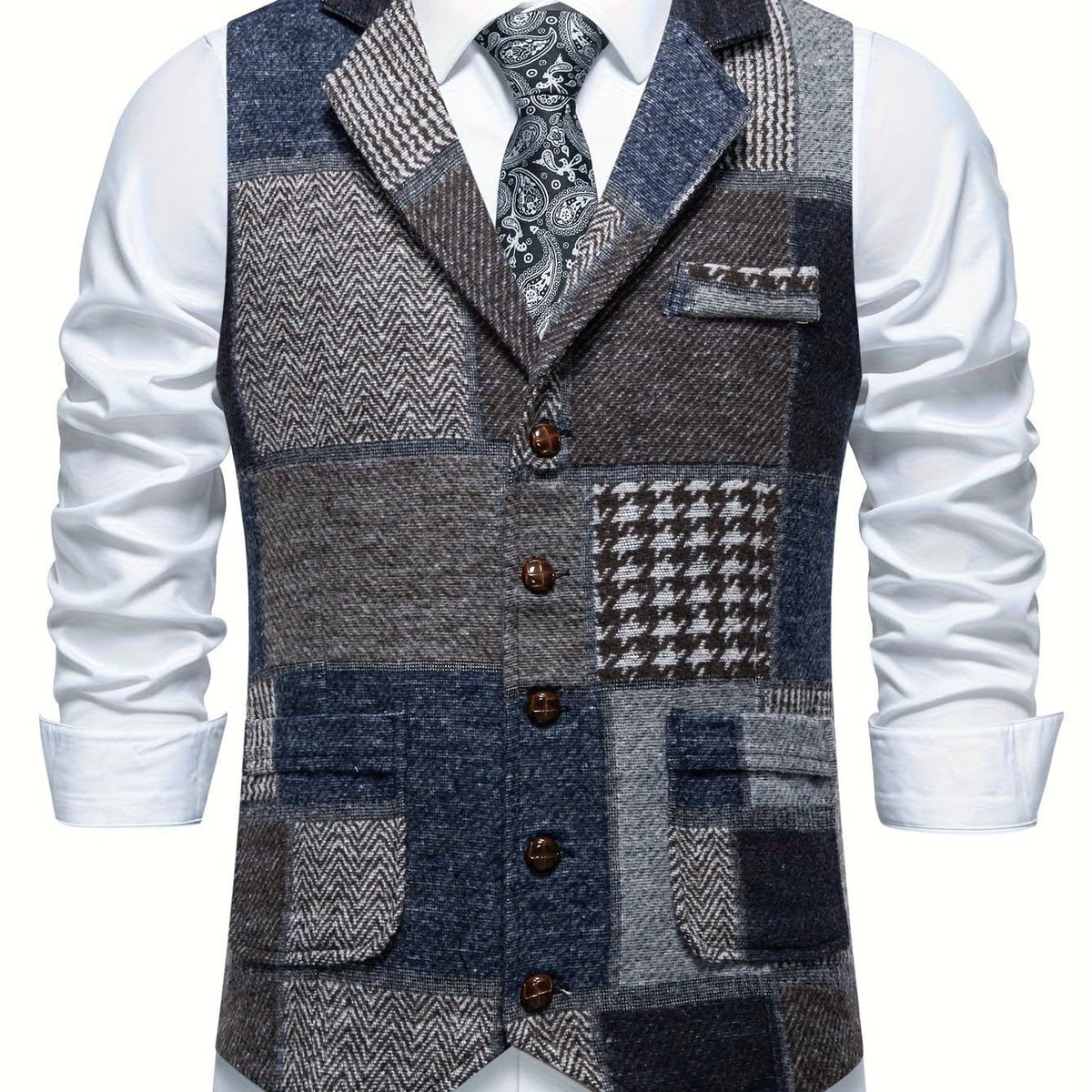 Clement Patchwork Tweed Vest_20